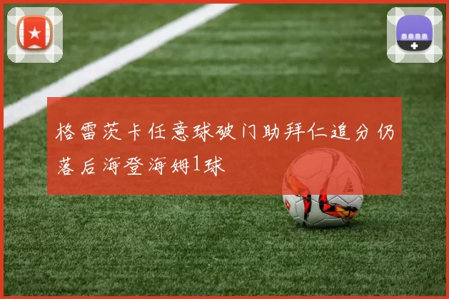 格雷茨卡任意球破门助拜仁追分仍落后海登海姆1球
