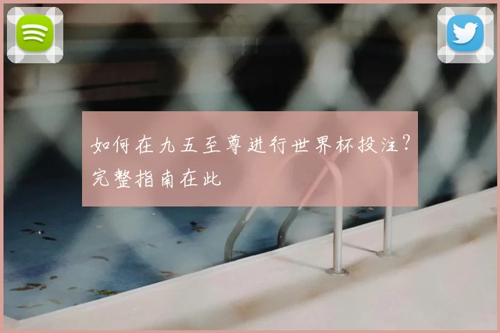如何在九五至尊进行世界杯投注?完整指南在此