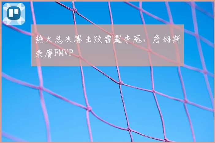 热火总决赛击败雷霆夺冠,詹姆斯荣膺FMVP