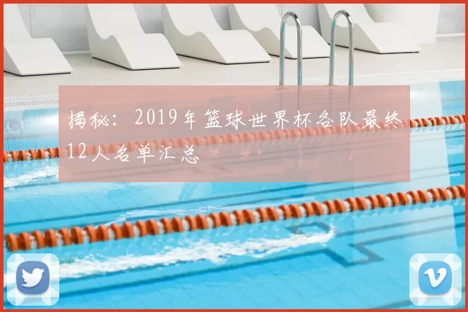 揭秘:2019年篮球世界杯各队最终12人名单汇总
